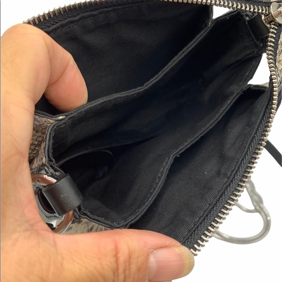 AllSaints Small Ely Leather Embossed Snakeskin Bag - Picture 7 of 15